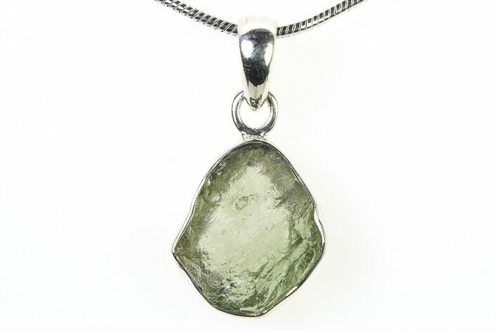 Green Moldavite Tektite Pendant ( g) - Czech Republic #321667
